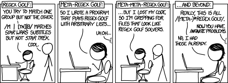 XKCD: Regex Golf